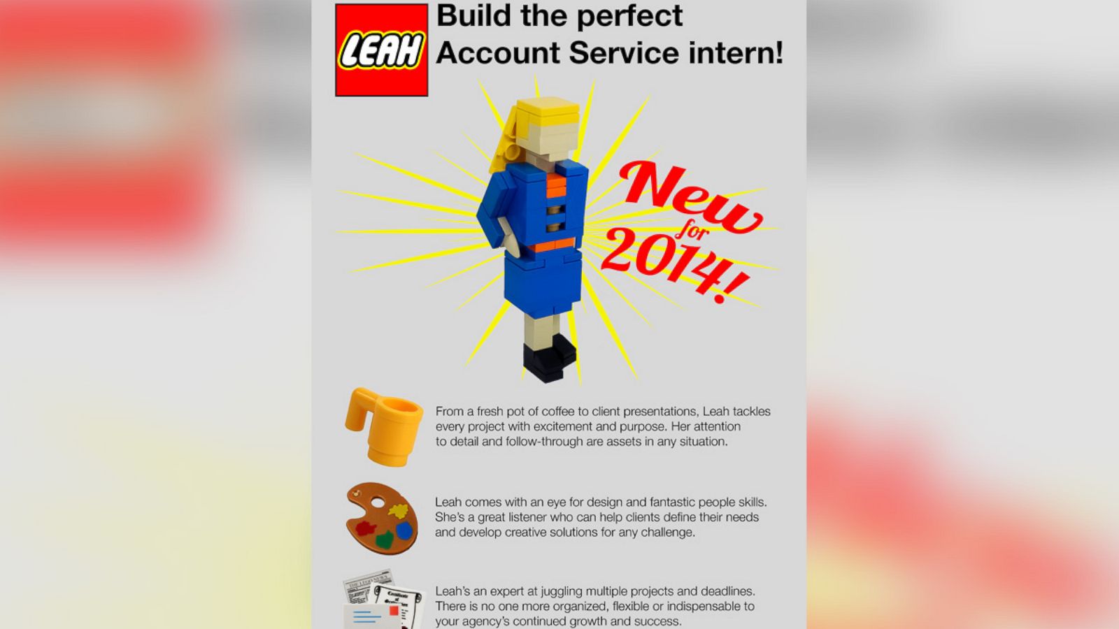 Afslut spænding Opmærksom College Student's Job Application Made of Legos Goes Viral Online - ABC News