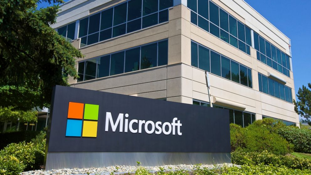 PHOTO: A building on the Microsoft Headquarters campus is pictured July 17, 2014 in Redmond, Washington.