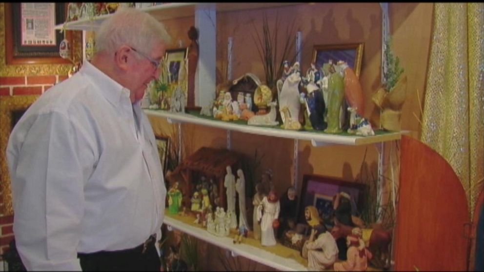 PHOTO: Rodney Gore has more than 600 nativity scenes, from around the world, on display at his home, Tabor City, N.C., Dec. 11, 2014.