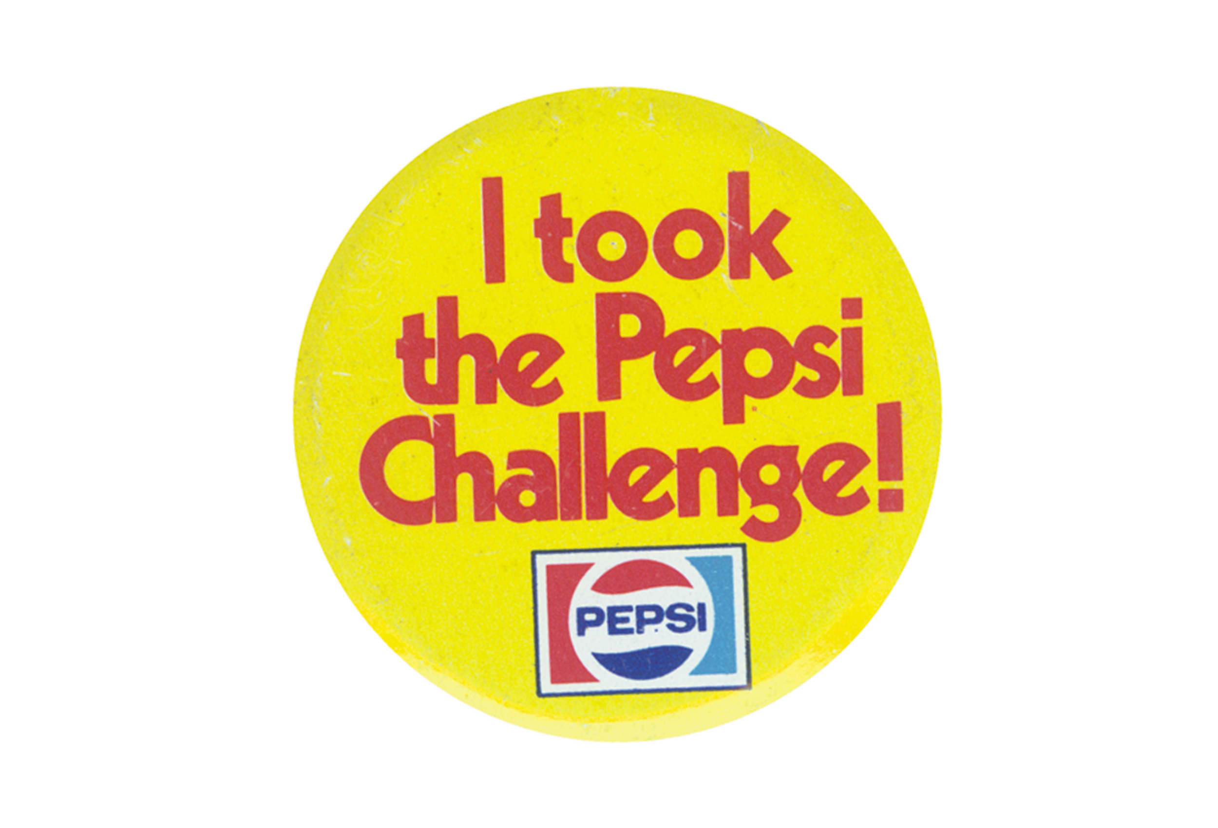 PHOTO: An early "Pepsi Challenge" campaign button is seen in an undated handout photo.