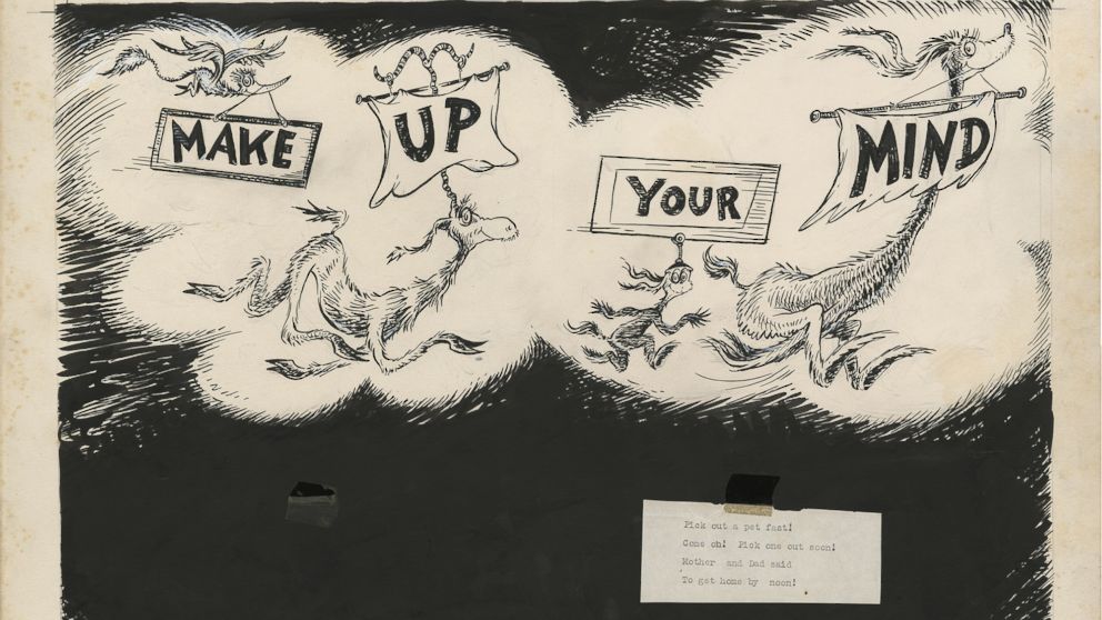 PHOTO: The inside of a previously unknown Dr. Seuss book titled, "What Pet Should I Get?"