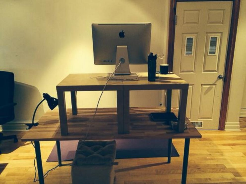 PHOTO: Crew founder Mikael Cho explains why he killed his standing desk in favor of a more relaxed work station.