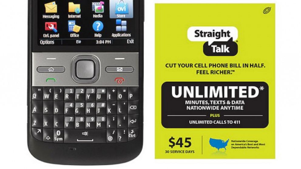 TracFone's "Straight Talk" cellphone plans promise unlimited data service.