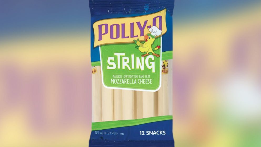 Pictured is Kraft's Polly-O String Cheese.