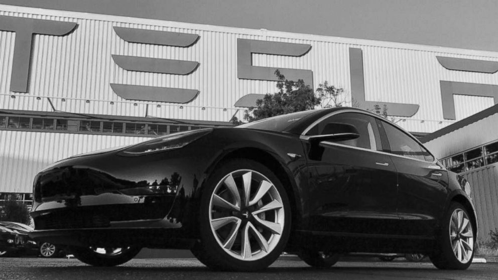 Tesla co-founder Elon Musk tweeted on July 9, 2017, a photo of the first production Tesla Model 3.