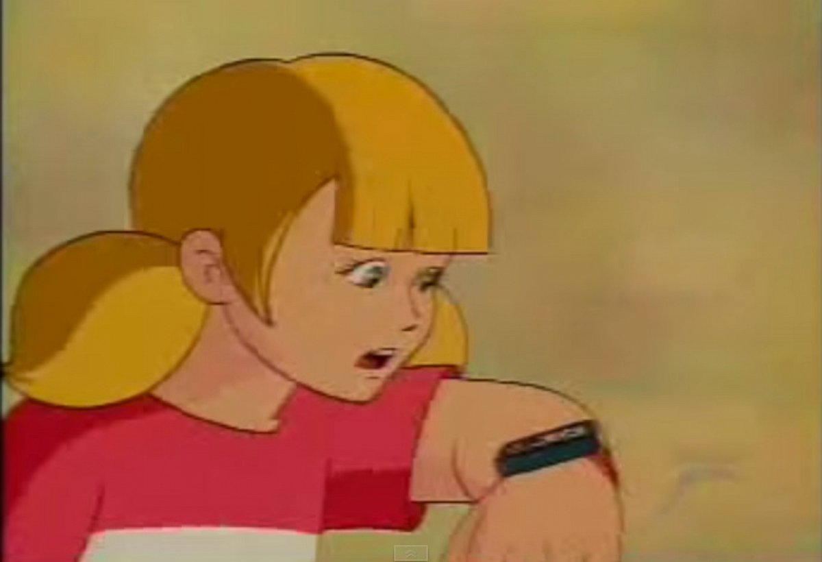 PHOTO: Penny is seen with a smart watch in the opening theme to Inspector Gadget in this grab from a clip posted to YouTube. 