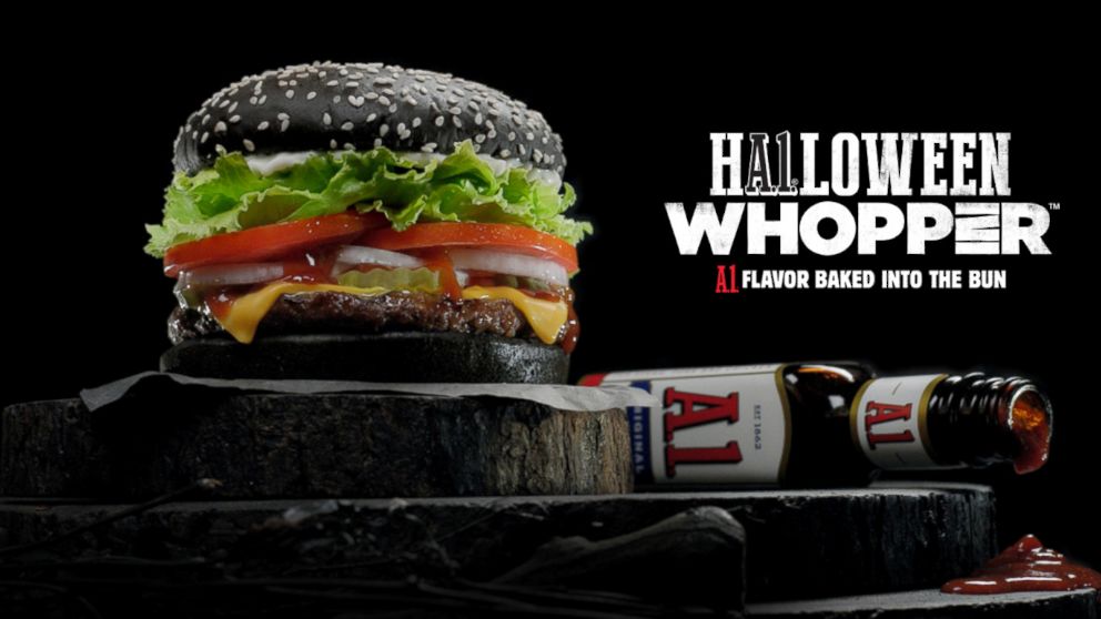 PHOTO: Burger King restaurants launched the "A.1. Halloween Whopper sandwich" on Sept. 28, 2015, for a limited time. 