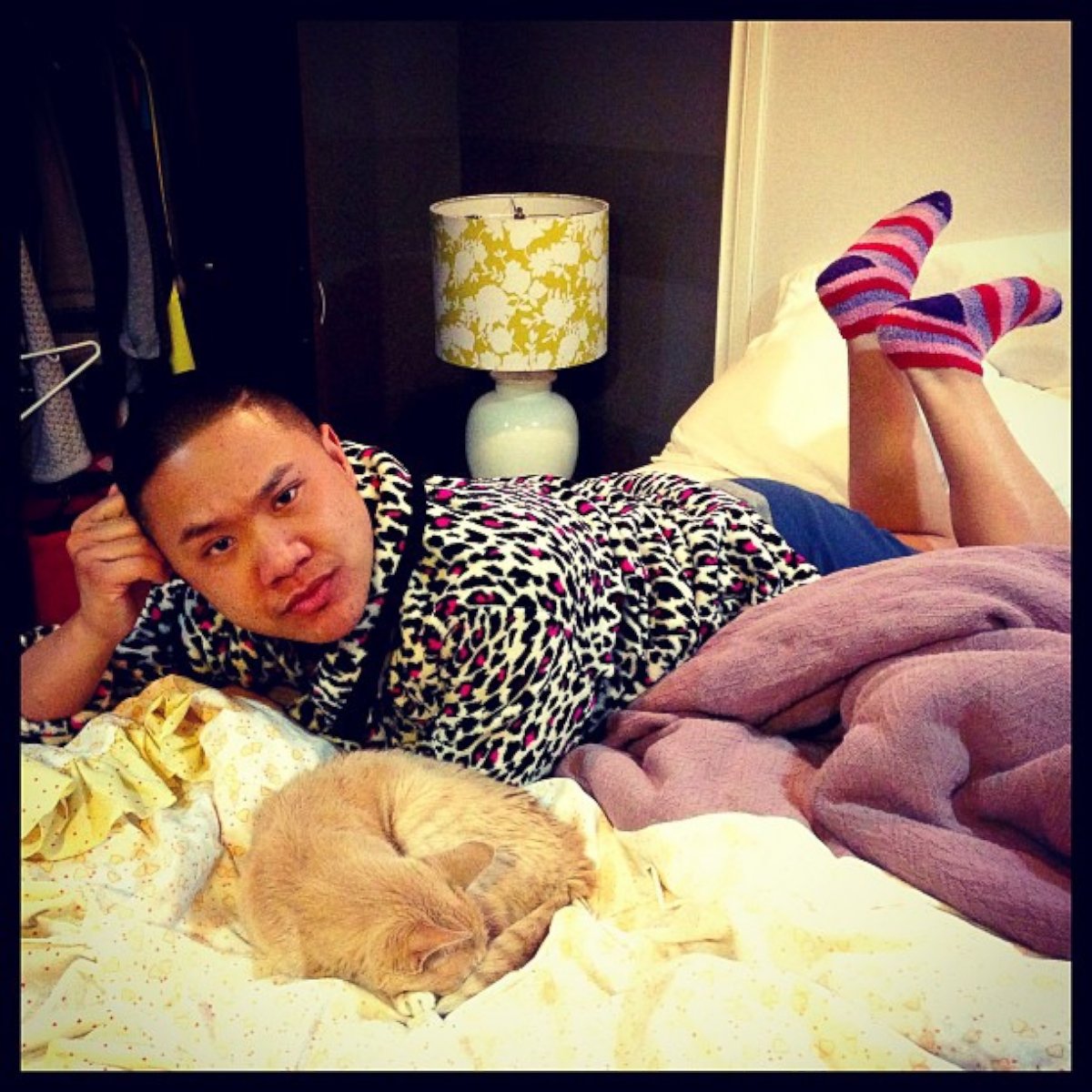 Tim Delaghetto posted this photo to Instagram on Jan. 14, 2013 with the caption, "It's real out here in these streets. Tryna keep warm. #MyBodyIsReady