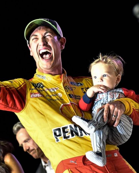 Joey Logano - Anyone else have kids that love haircuts as much as Hudson?