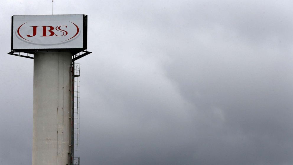 PHOTO: The logo of Brazilian meatpacker JBS SA is seen in the city of Jundiai, Brazil, June 1, 2017. 