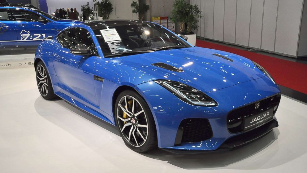 PHOTO: A Jaguar F-Type is displayed during the Vienna Autoshow, as part of Vienna Holiday Fair on Jan. 10, 2018 in Vienna, Austria.