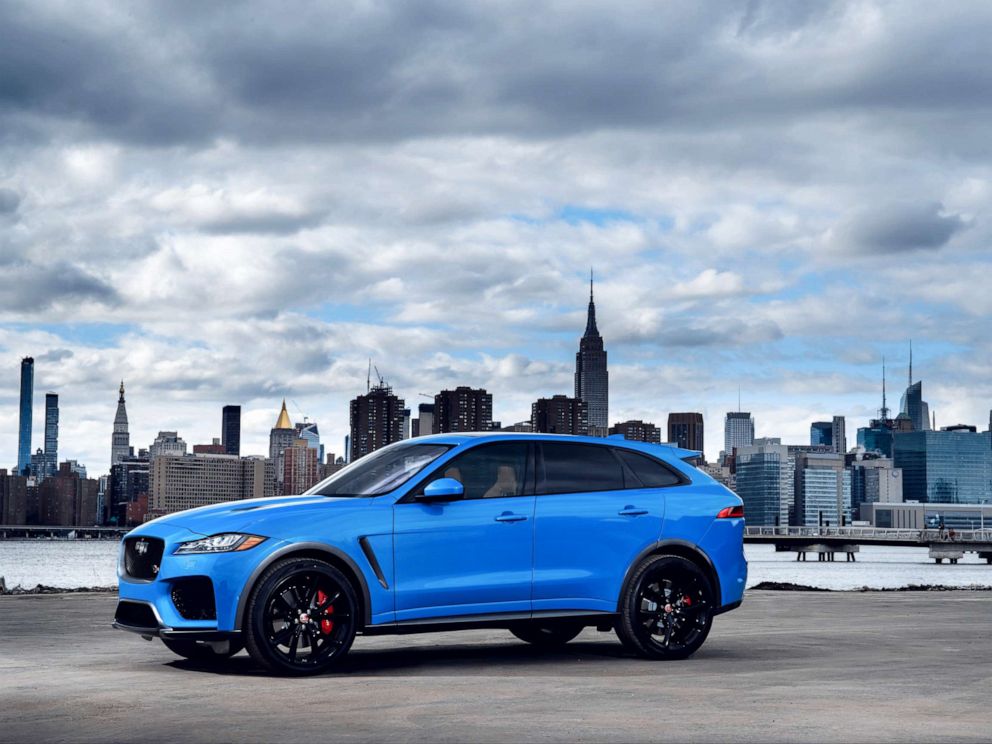 PHOTO: The Jaguar F-PACE SVR boasts a supercharged 5.0-liter V8 engine that has a top speed of 176 mph.