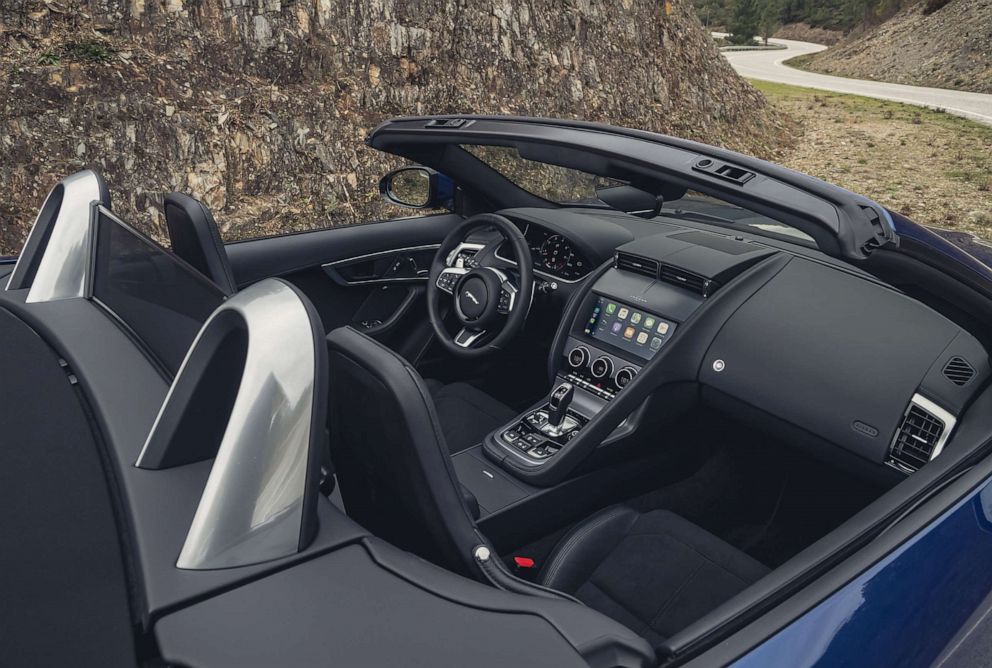 PHOTO: The new driver-focused interior of the 2021 F-TYPE.