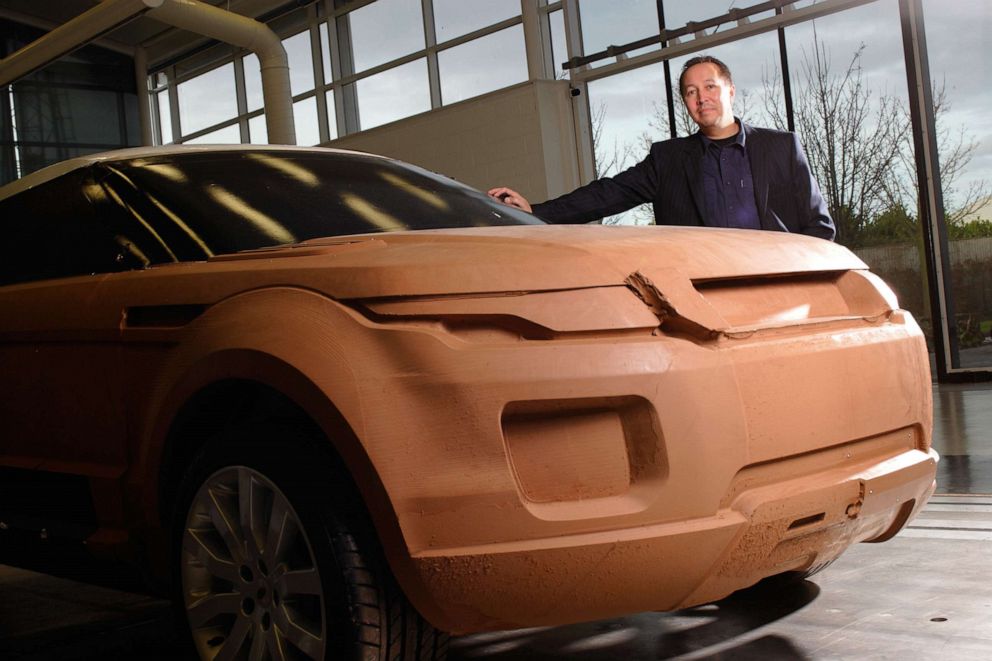 PHOTO: Thomson seen with a clay model of the Land Rover LRX concept. He led the team as advanced design director between 2006 and 2008.