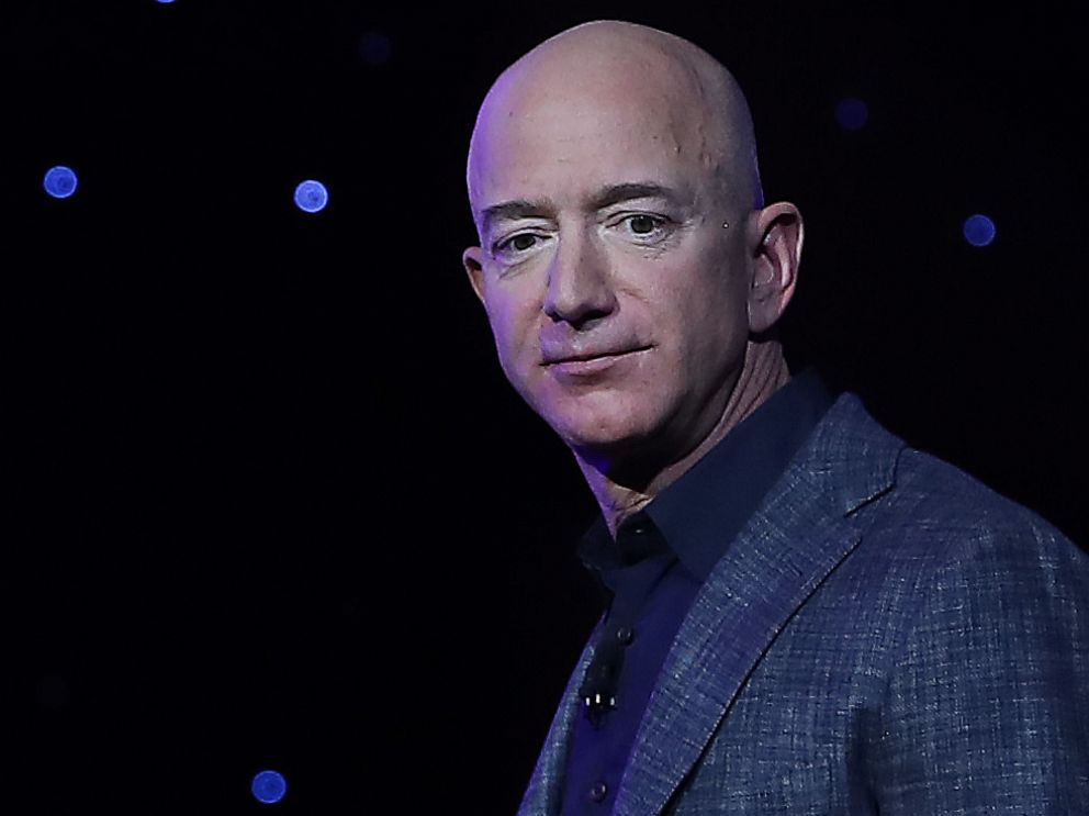 PHOTO: Jeff Bezos, founder and chief executive officer of Amazon.com Inc., speaks during an event in Washington, D.C., May 9, 2019.