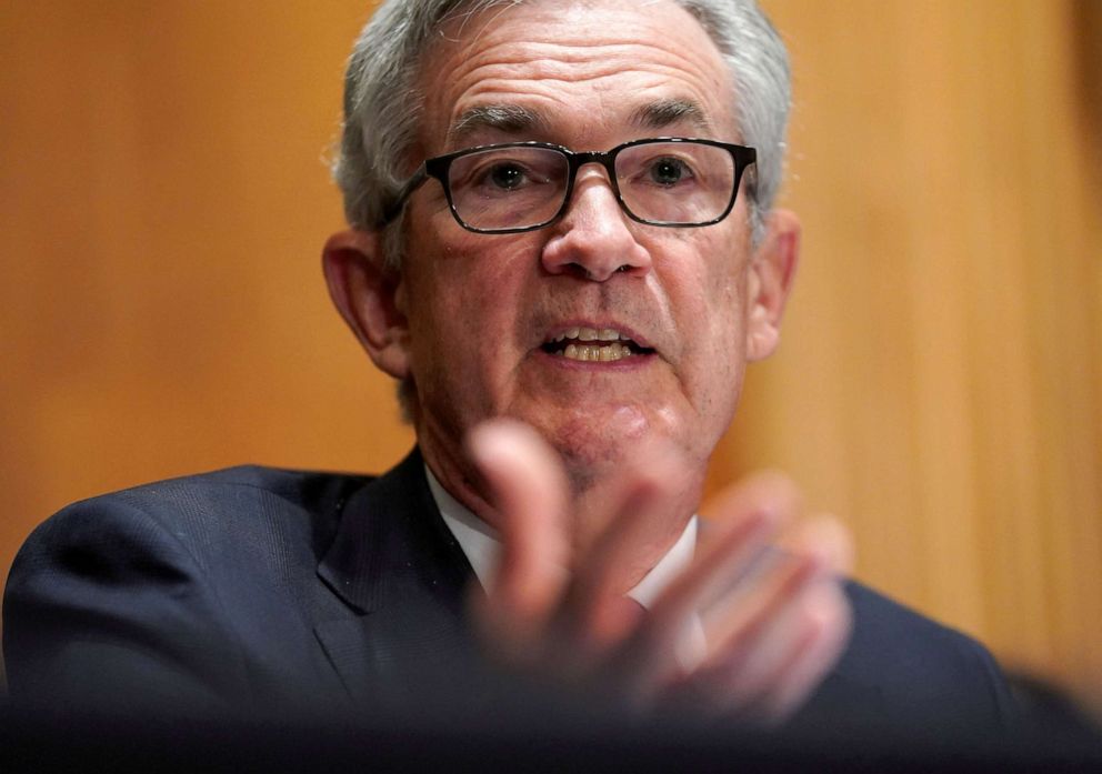 PHOTO: Federal Reserve Chair Jerome Powell testifies before a Senate Banking, Housing and Urban Affairs Committee hearing on Capitol Hill in Washington, July 15, 2021.