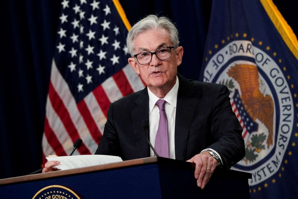 PHOTO: Federal Reserve Board Chairman Jerome Powell speaks during a news conference in Washington, D.C., July 27, 2022.