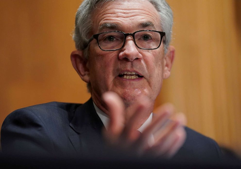 PHOTO: Federal Reserve Chairman Jerome Powell testifies before a Senate Banking, Housing and Urban Affairs Committee hearing on Capitol Hill in Washington, July 15, 2021.