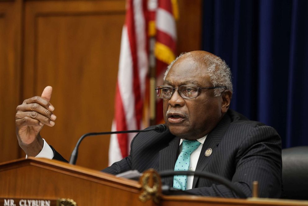 PHOTO: House Oversight and Reform Subcommittee Chairman James E. Clyburn speaks at a hearing on Capitol Hill, Sept. 1, 2020, in Washington, DC.