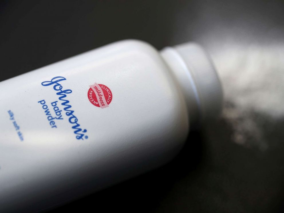 PHOTO: A container of Johnsons baby powder made by Johnson and Johnson sits on a table, July 13, 2018, in San Francisco, Calif.