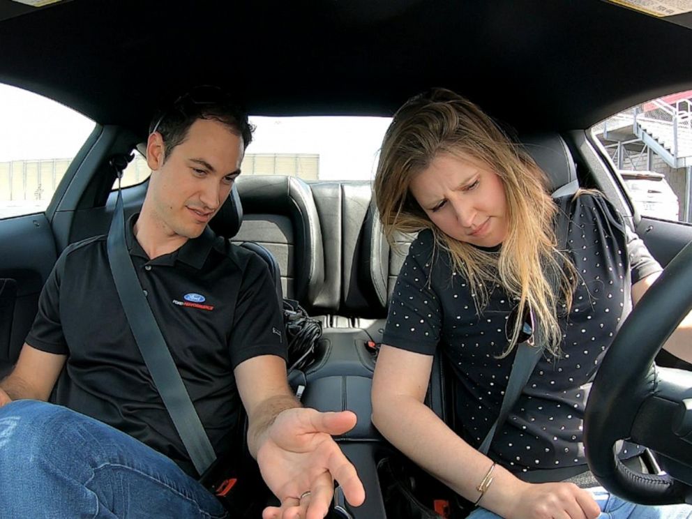 PHOTO: Reigning NASCAR champion Joey Logano taught ABC News Morgan Korn how to drive stick in North Carolina, May 14, 2019.