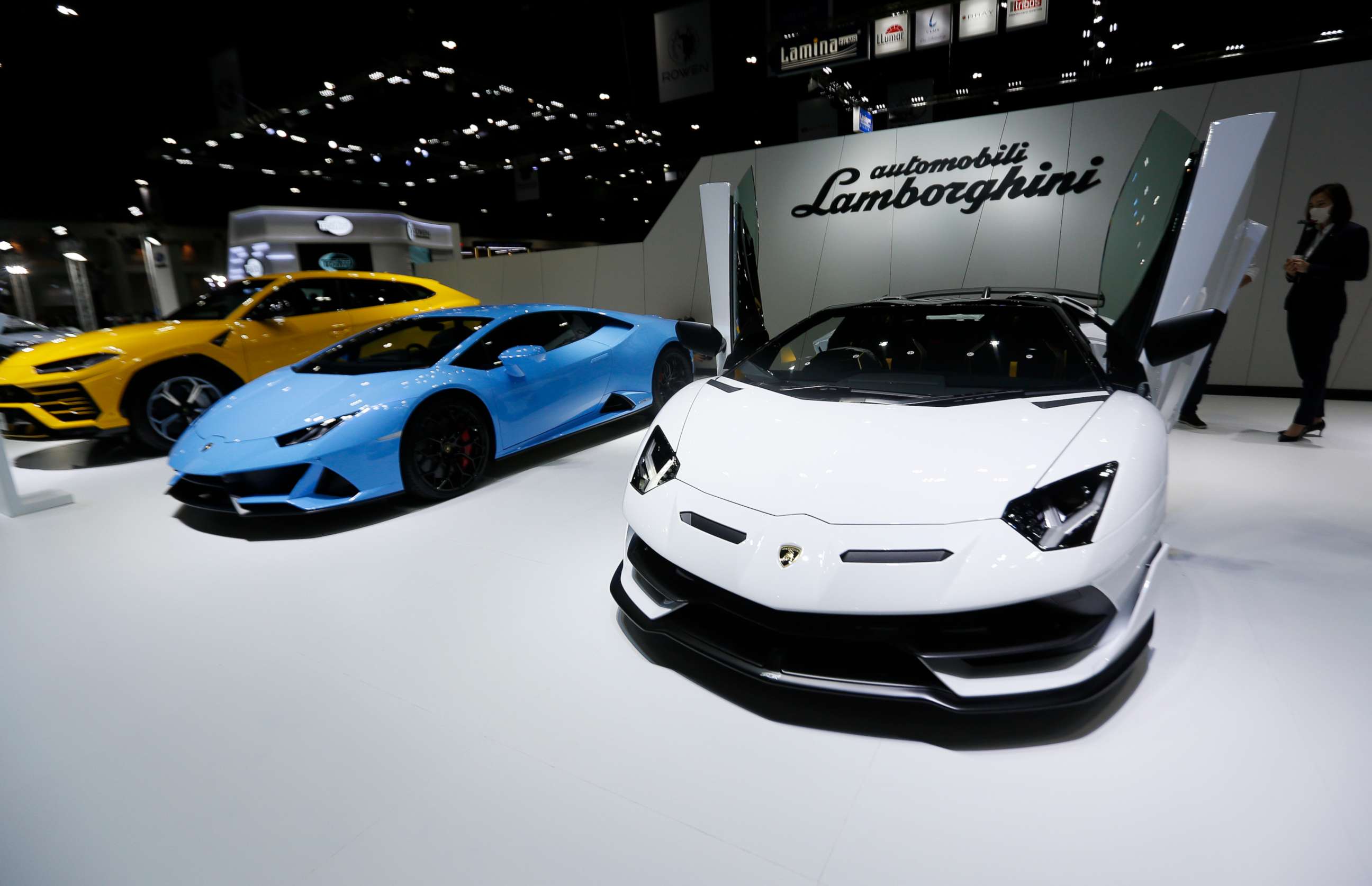 PHOTO: Lamborghini's showcased during the 41st Bangkok International Motor Show 2020.