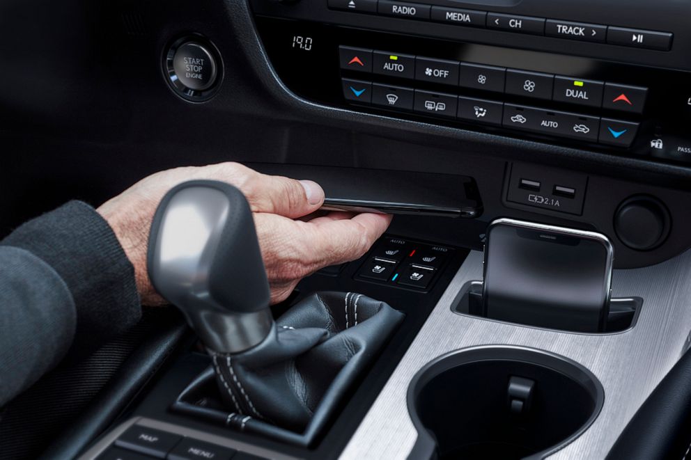 PHOTO: Lexus' new RX SUV has a designated space near the center console to hold cellphones. 