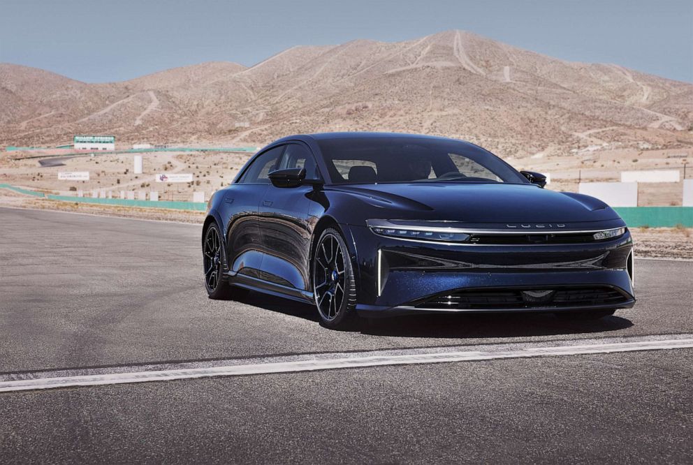 PHOTO: Production of the $249,000 Lucid Air Sapphire, which the company calls the "world's first fully electric luxury super-sports sedan," begins in September 2023.