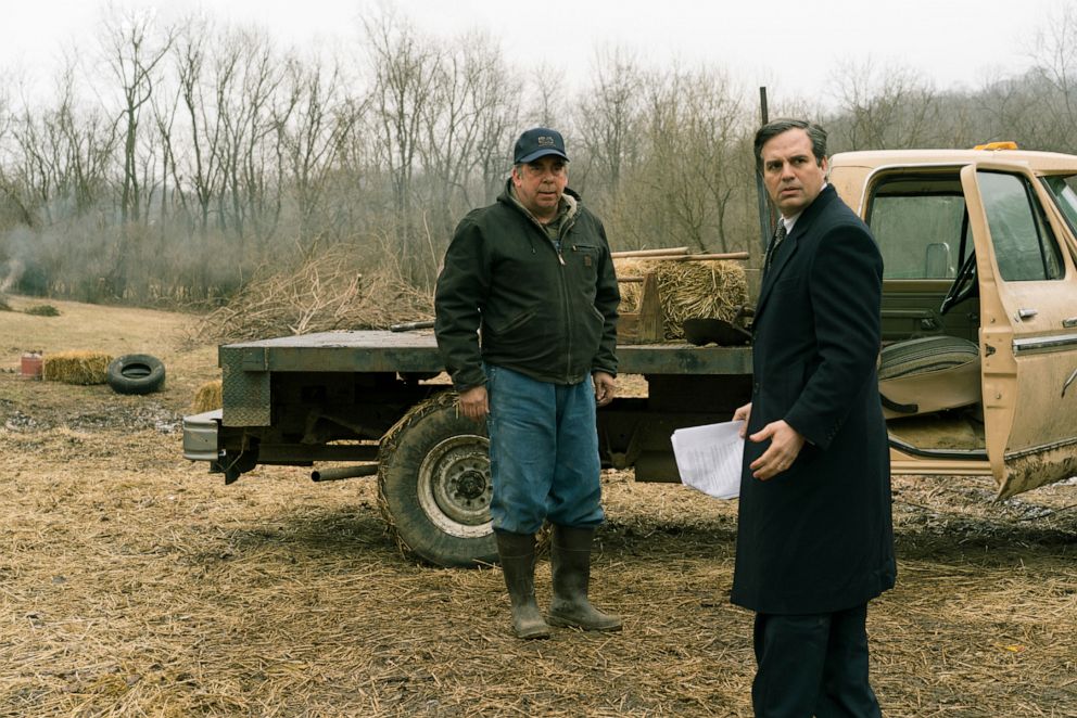 PHOTO: This image released by Focus Features shows Bill Camp, left, and Mark Ruffalo in a scene from "Dark Waters."