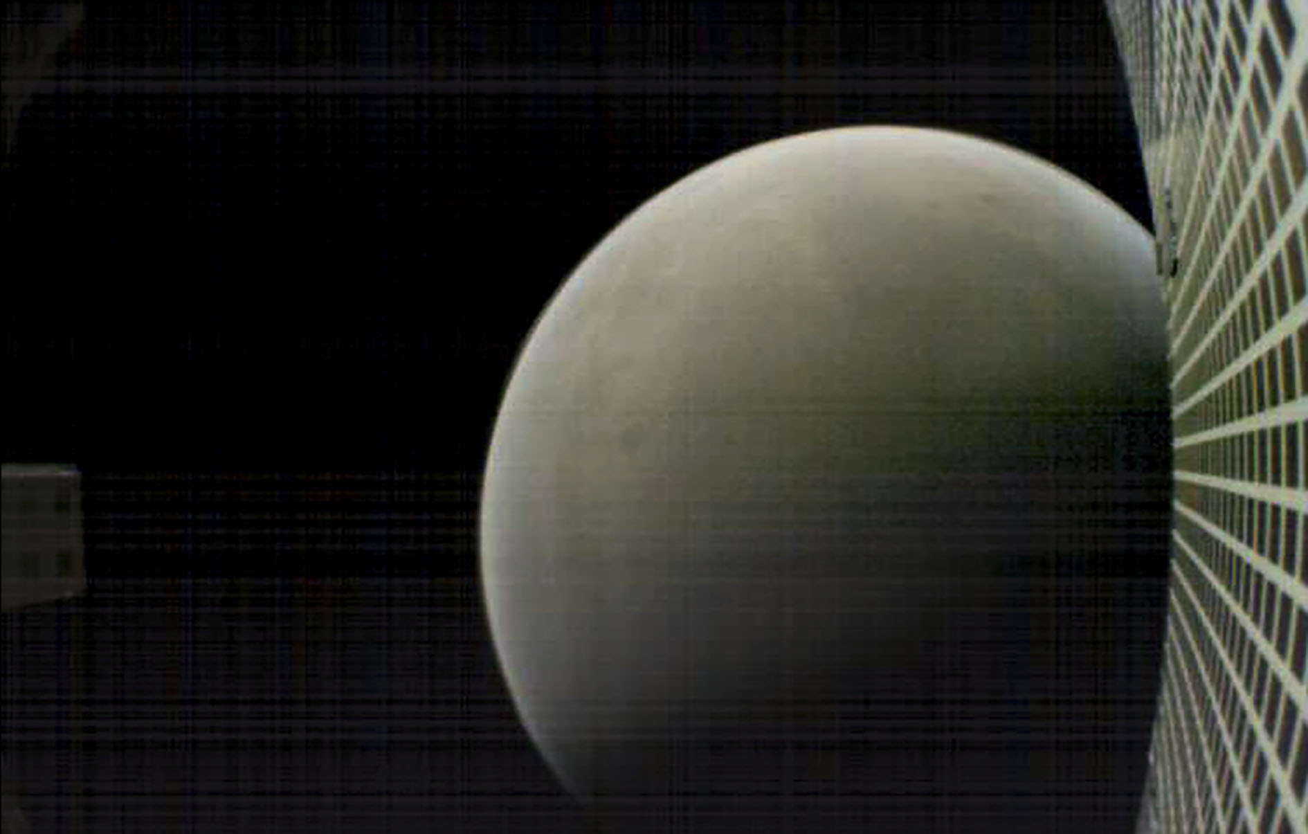 PHOTO: This NASA image obtained November 27, 2018 shows what MarCO-B, one of the experimental Mars Cube One CubeSats, captured in this image of Mars from about 4,700 miles away during its flyby of the Red Planet on Nov. 26, 2018.