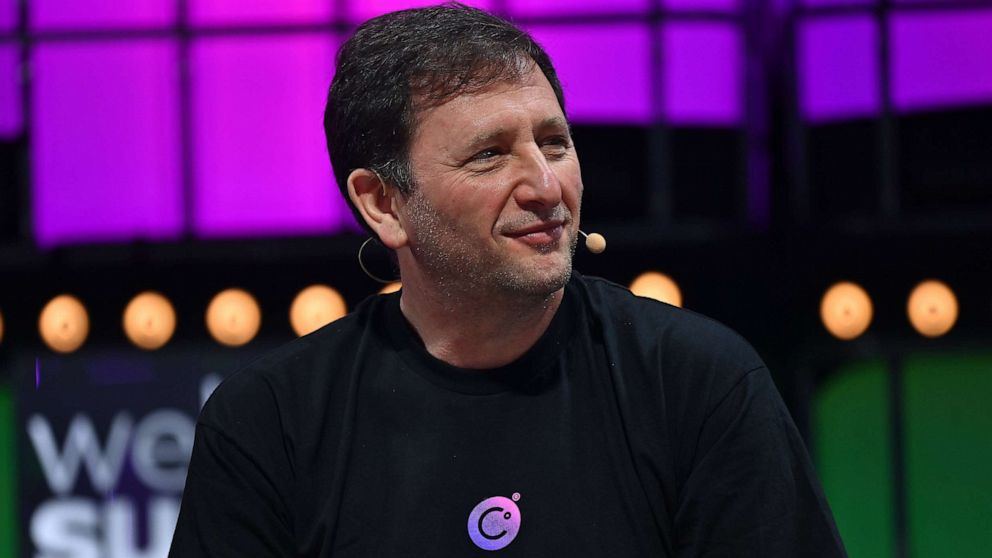 PHOTO: Alex Mashinsky appears on stage of the Web Summit 2021 at the Altice Arena in Lisbon, Portugal, Nov. 4, 2021.