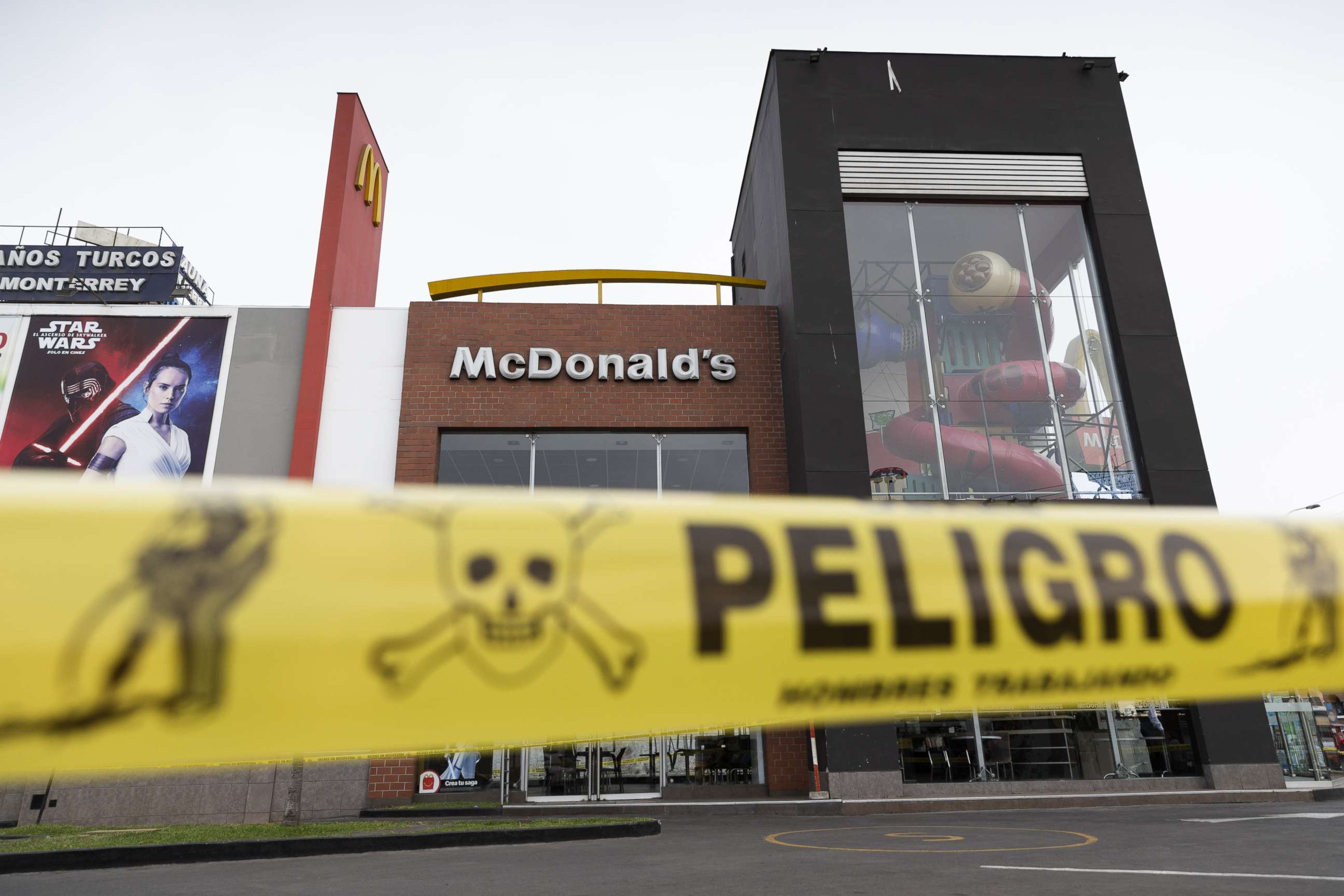 PHOTO: A McDonald's restaurant in Lima, Peru, sits closed after the deaths of two workers, Dec. 15, 2019.