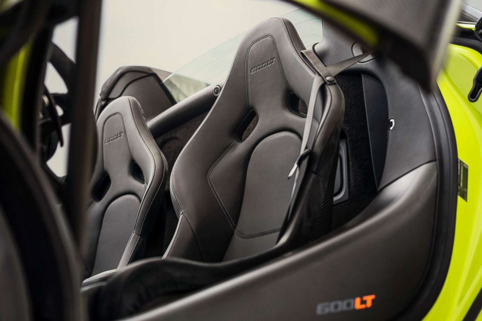 PHOTO: The carbon fiber racing seats of the $256,500 600LT Spider.