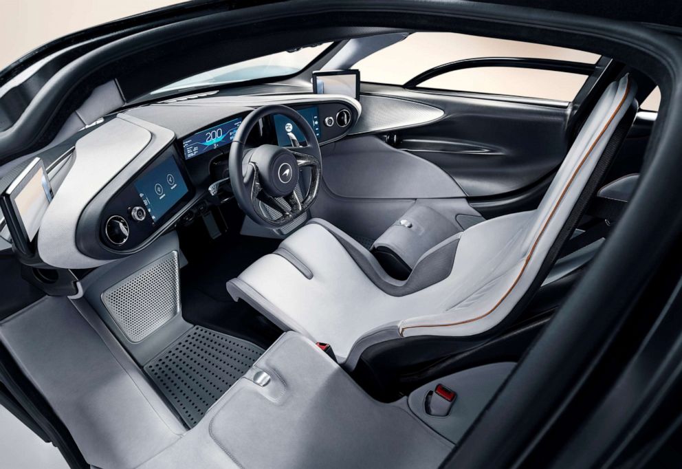 PHOTO: Lewis said the ultra-exclusive Speedtail is the "most luxurious car" McLaren has ever designed. Shown here, the interior of a Speedtail.
