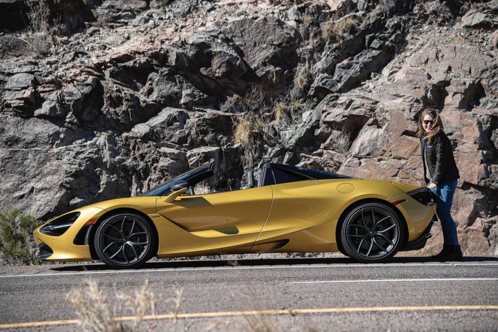 PHOTO: The turbocharged V8 engine on the McLaren 720S Spider produces 710 horsepower.