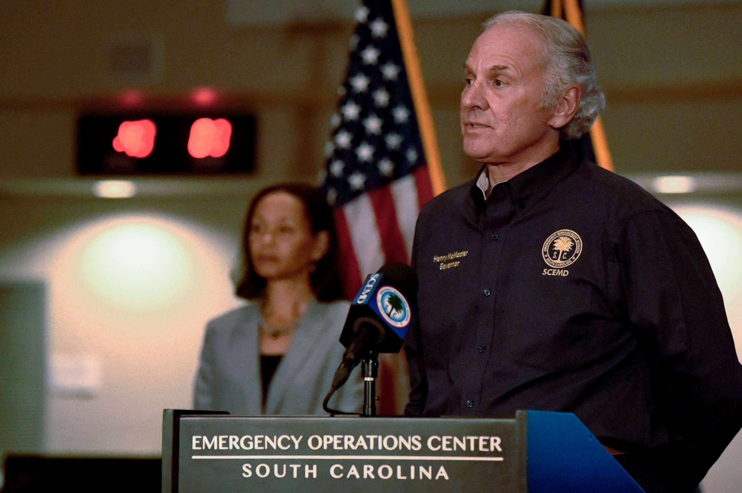 PHOTO: South Carolina Gov. Henry McMaster speaks during a briefing on COVID-19, April 20, 2020, in West Columbia, S.C.