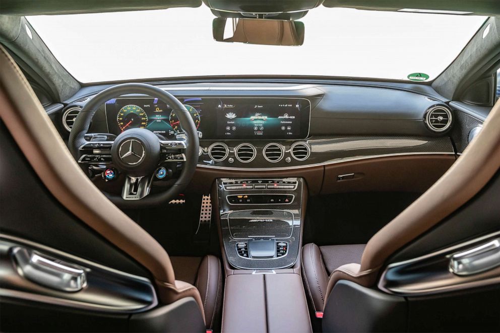 PHOTO: The interior of the Mercedes AMG E63 S wagon.