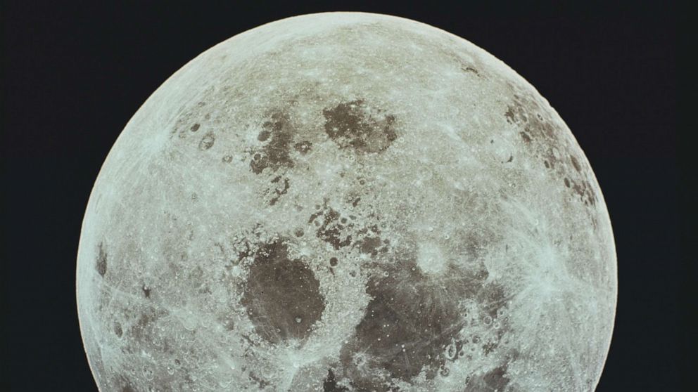 PHOTO: An image of the Moon during NASA's Apollo 11 lunar landing mission, July 1969.