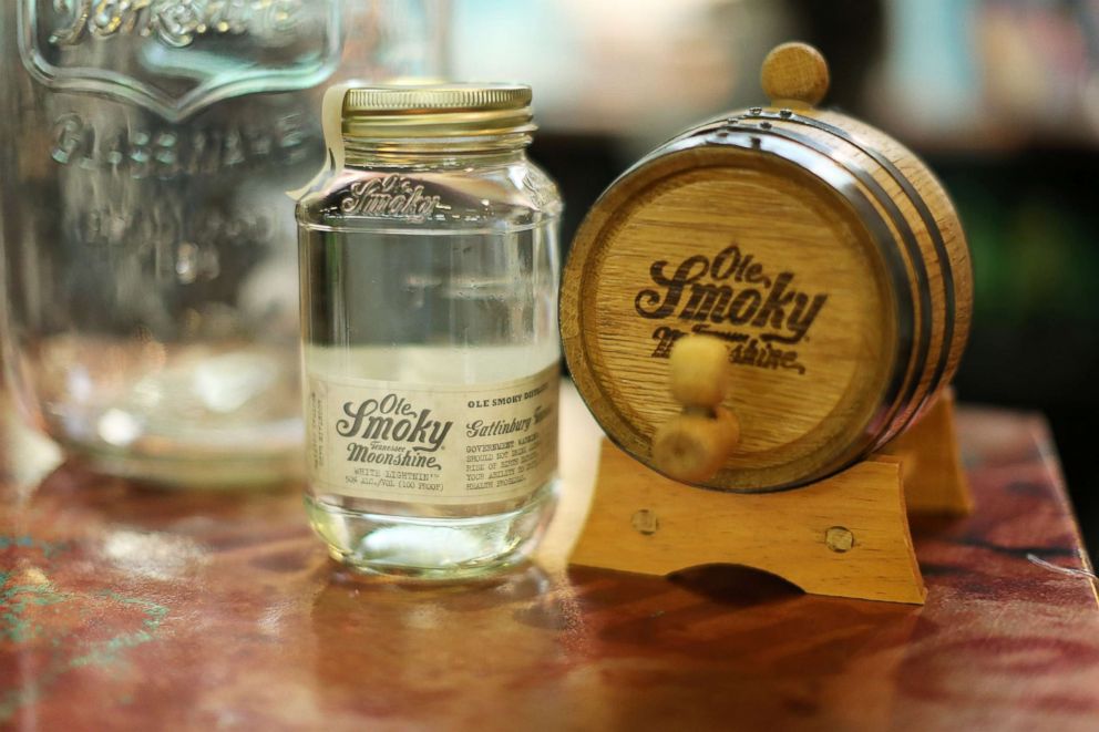 PHOTO: Products on display at the Ole Smoky station at the Grand Tasting presented by ShopRite featuring during the Food Network New York City Wine & Food Festival Presented By FOOD & WINE at Pier 94, Oct. 19, 2014, in New York.