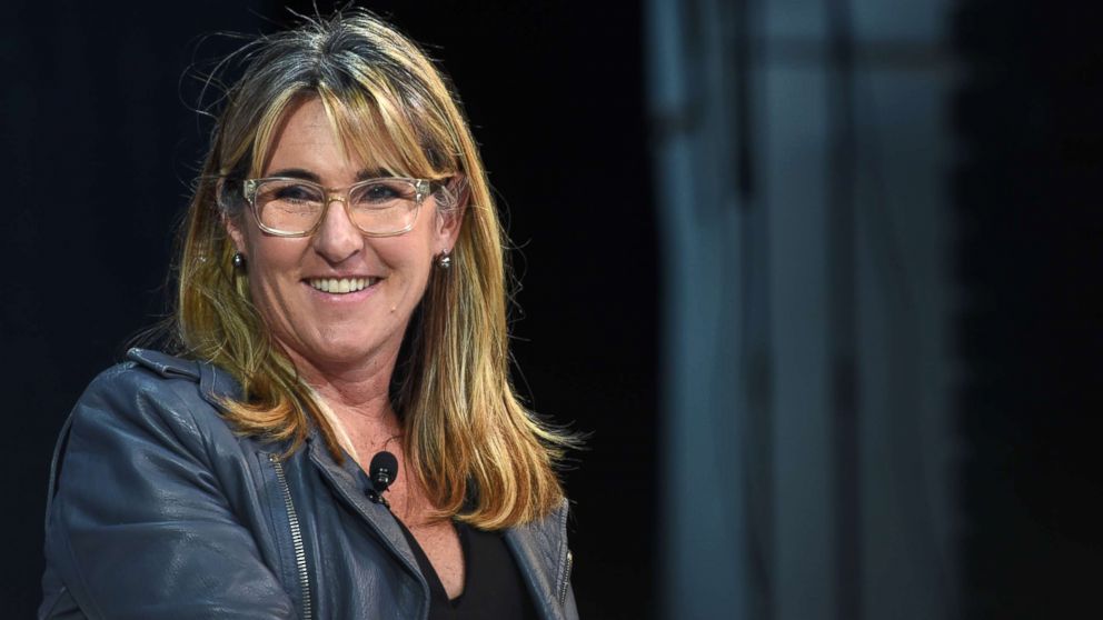 PHOTO: Nancy Dubuc, CEO of Vice Media, speaks at the New York Times DealBook conference, Nov. 1, 2018 in New York City.