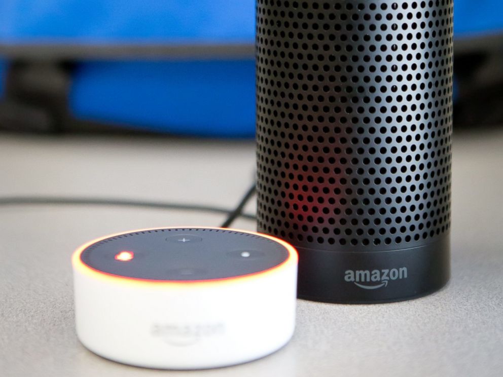 PHOTO: Alexa, an intelligent personal assistant developed by Amazons Lab126 is displayed at the Frontier Tech Forum, in Dec. 2016.