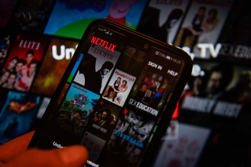 PHOTO: Netflix app displayed on a smartphone.