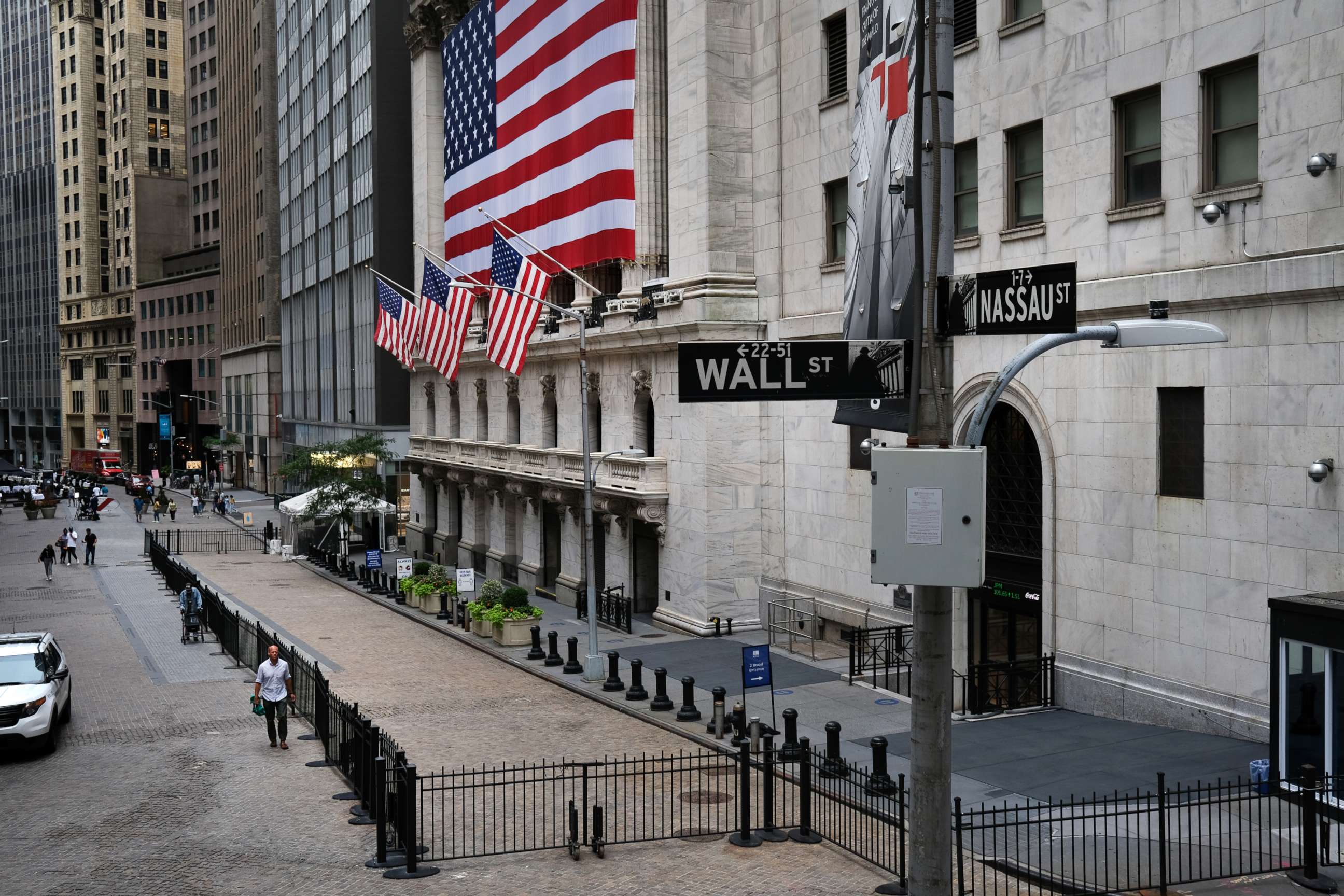 PHOTO: The Stock Market stands in lower Manhattan on Sept. 02, 2020, in New York.