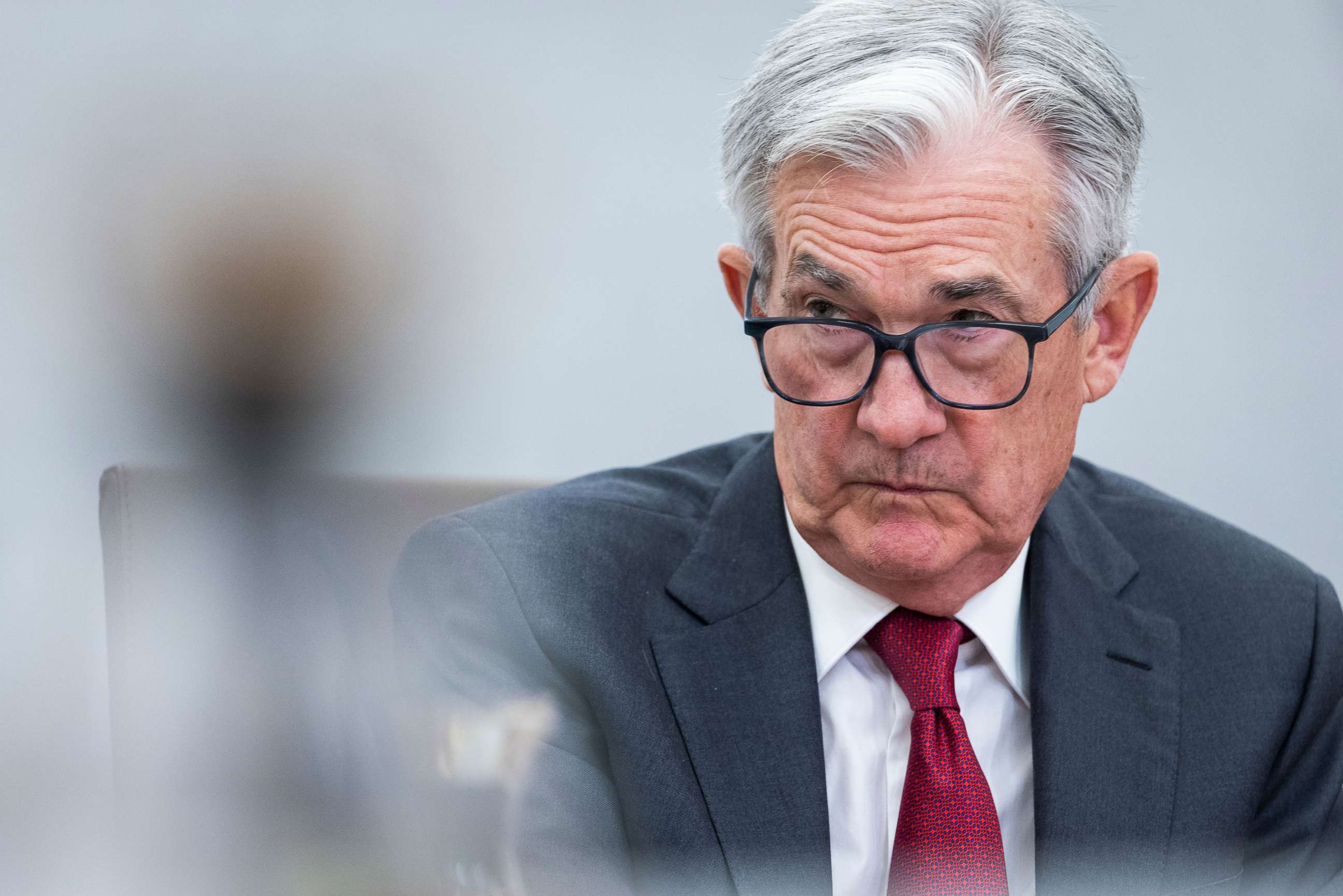 PHOTO: Chair of the Federal Reserve Jerome Powell speaks during a meeting in Washington, Sept. 23, 2022.