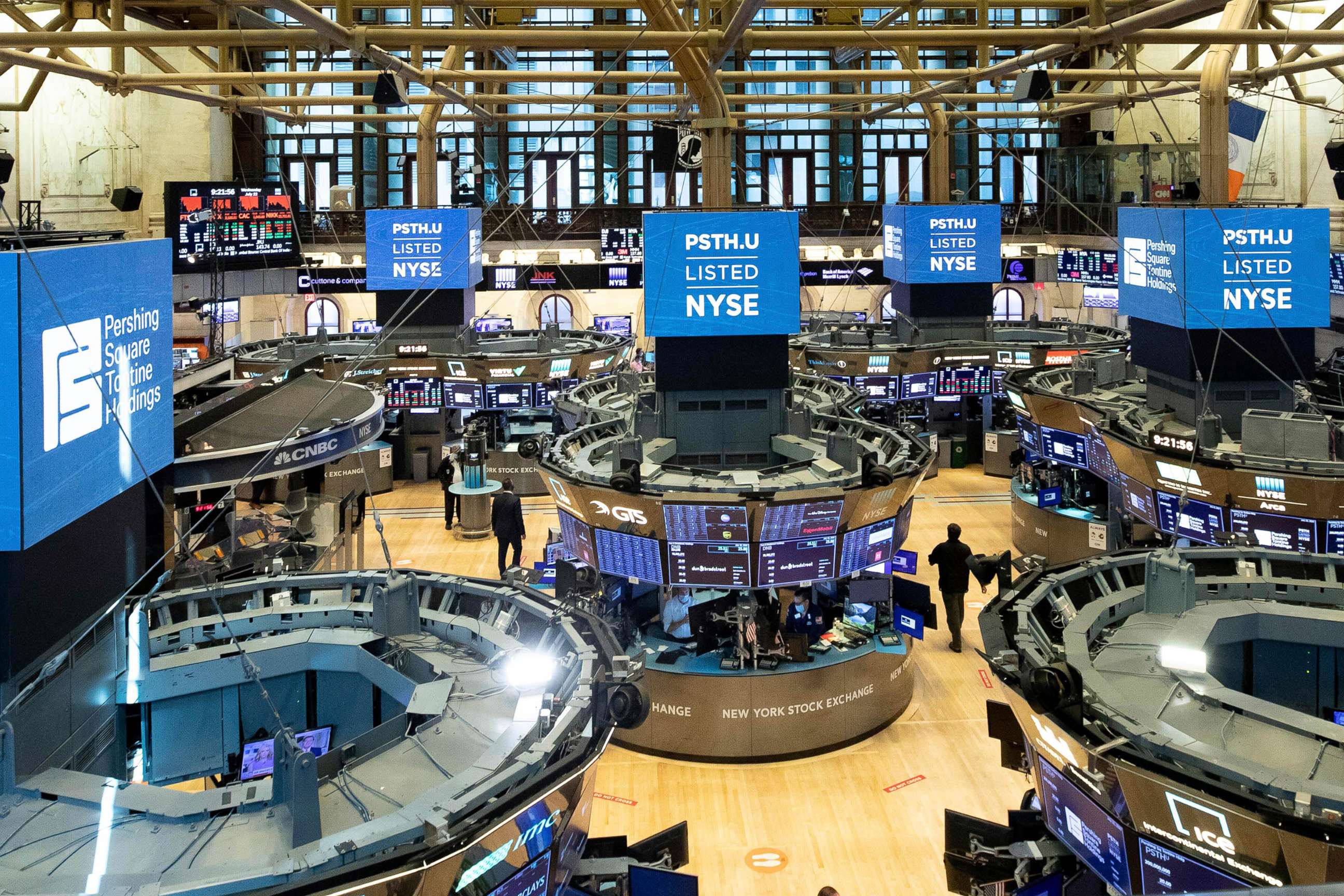 PHOTO: New York Stock Exchange shows the trading floor in New York, July 22, 2020.