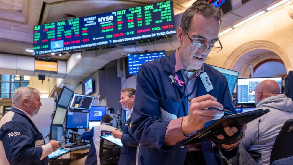 The S&P 500 also reached a record high, closing at about 4,850. The tech-heavy Nasdaq inched up to 15,360 by the end of trading on Monday.