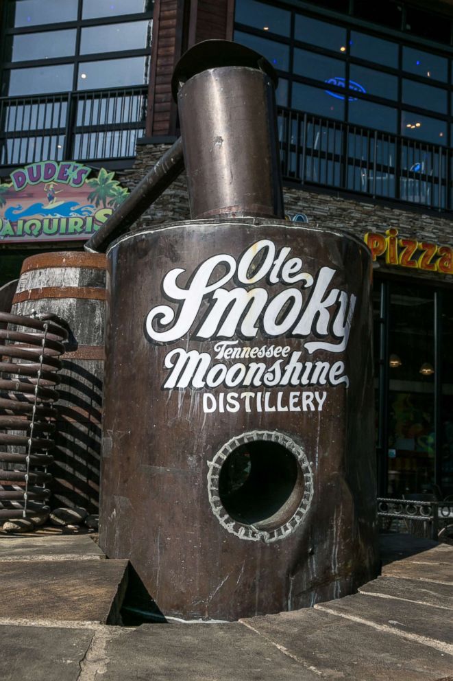 PHOTO: The entrance to the Ole Smoky Tennessee Moonshine Distillery is viewed, May 11, 2018, in Gatlinburg, Tennessee.