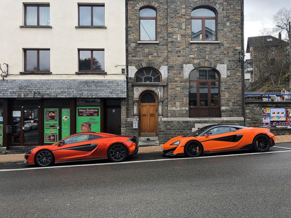 PHOTO: Two McLarens parked on the street in Belgium.