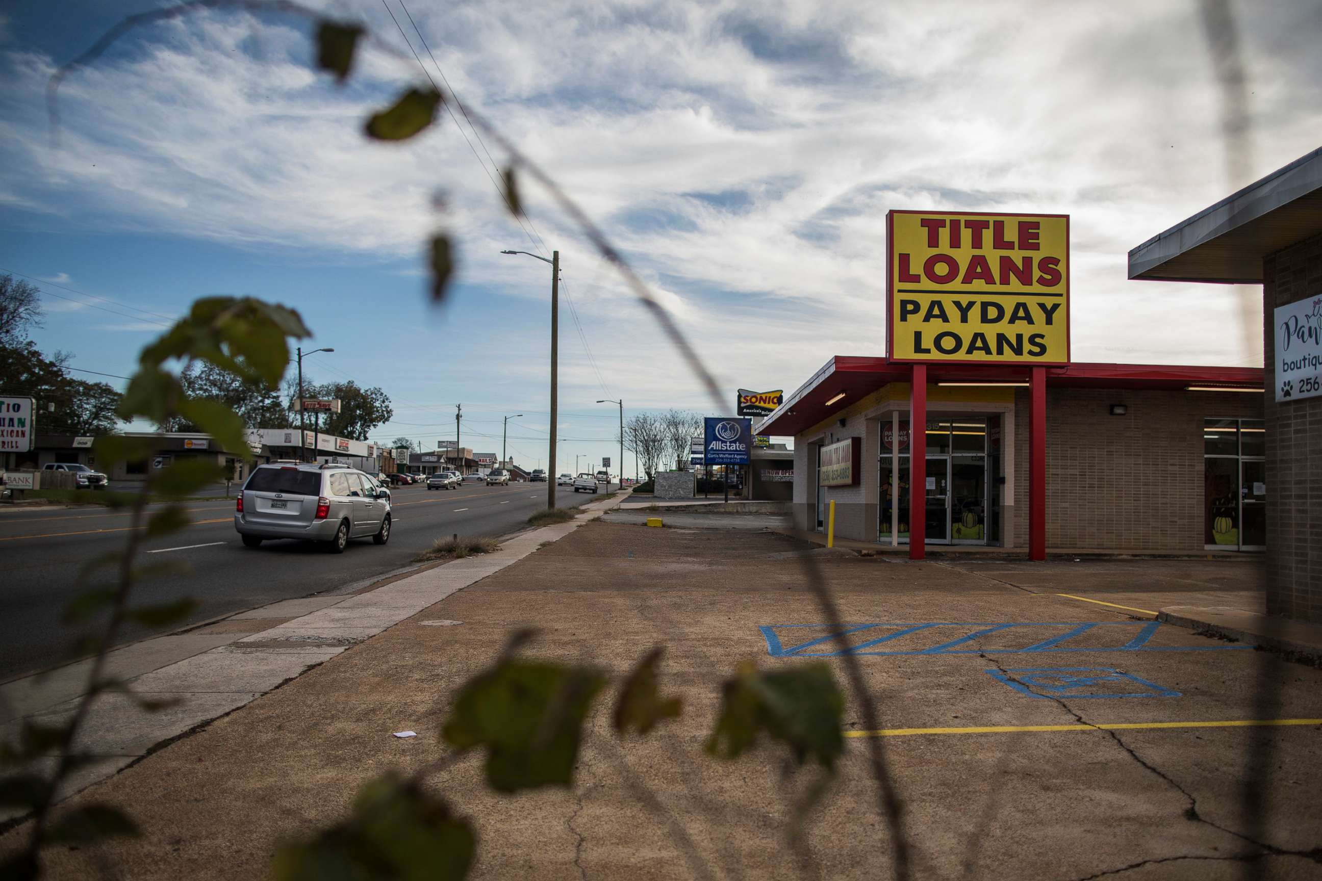 PHOTO: In this Nov. 21, 2017, file photo, a payday loans business is shown in Decatur, Ala.