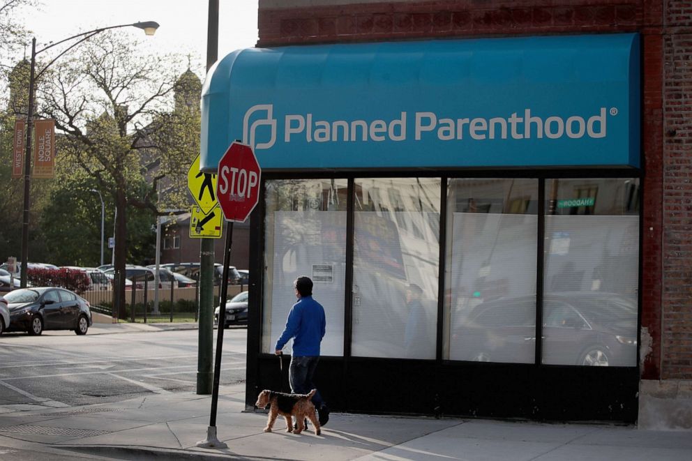 PHOTO: A sign hangs over the front of a Planned Parenthood clinic on May 18, 2018 in Chicago.